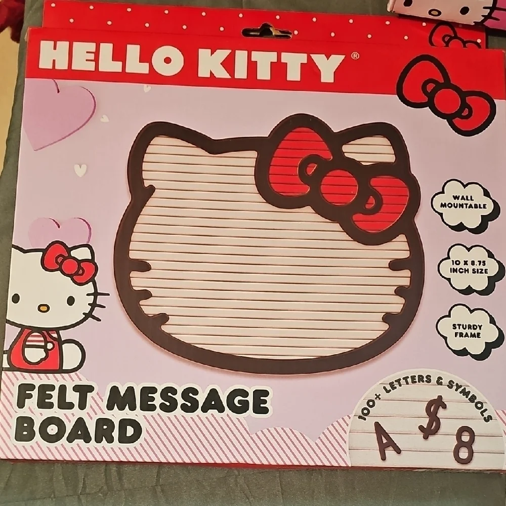 Hello Kitty Gift Set-Felt Message Board/Basketball Set/Soup Bowl/Holiday Napkins